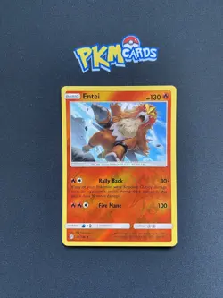 Pokemon TCG Entei Cosmic Eclipse 28/236 Reverse Holo LP. - Image 1