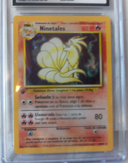 RARE 1999 POKEMON BASE SET 1ST EDITION 12/102 SPANISH NINETALES HOLO Grade 10 - Image 2