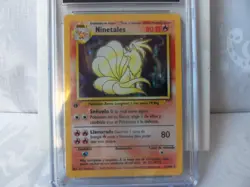 RARE 1999 POKEMON BASE SET 1ST EDITION 12/102 SPANISH NINETALES HOLO Grade 10 - Image 3