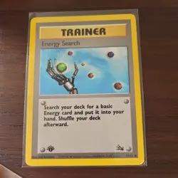 Mysterious Fossil 62/62 Fossil Set & 1st Edition Energy Search 59/62 Pokemon - Image 3