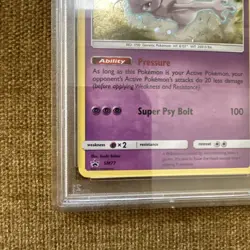 PSA 9 Mewtwo Holo SM77 Promo Shining Legends Pin Coll. 2017 - HD Swirl Pokemon - Image 5