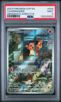 2023 POKEMON Obsidian Flames BLACK STAR PROMO #044 CHARMANDER Mint PSA 9 - Image 1