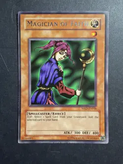 Magician of Faith Ultra Rare MRD-036 Yugioh TCG Metal Raiders LP - Image 1