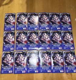 OP 14 LOT OF 18 Packs The Azure Sea’s Seven One Piece TCG Sleeved Booster Packs - Image 1