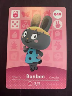 Animal Crossing Amiibo Card Series 1 Bonbon #049 049-BY-AOE LP Ships Fast - Image 1