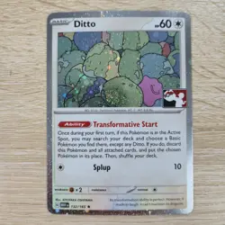 WHOLE SWIRL🌀💫 NM Ditto Pokemon Prize Pack Promo Pokemon Card Play Stamp 132 - Image 4