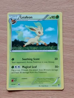 Pokemon Trading Card Game TCG Leafeon Furious Fists 7/111 Regular 2014 XY - Image 1