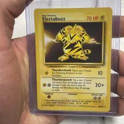 2000 Pokemon TCG Electabuzz 24/130 Base Set 2 Non Holo Rare Card Vintage WOTC LP - Image 1