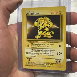 2000 Pokemon TCG Electabuzz 24/130 Base Set 2 Non Holo Rare Card Vintage WOTC LP - Image 2