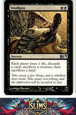 Magic the Gathering MTG Magic 2012 (M12) Smallpox #108 Buy 2 Get 1 - Image 1