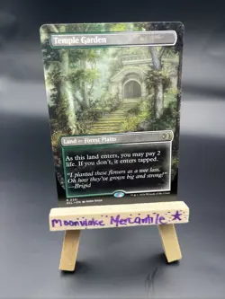 MTG - Temple Garden (Borderless) - Lorwyn Eclipsed NM/M DOUBLE SIDED SHOCK Land - Image 2