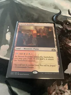 Magic: The Gathering Sacred Foundry Shock Land 285 Ravnica - Image 1