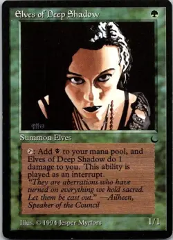 MTG Magic the Gathering Elves Deep Shadow The Dark Played See Scan B - Image 1