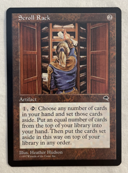 1x Scroll Rack Tempest MTG Magic the Gathering LP/NM - Image 1