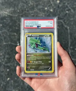 PSA 7 2015 POKEMON XY BLACK STAR PROMOS #XY64 RAYQUAZA-HOLO BLACK STAR PROMOS - Image 1