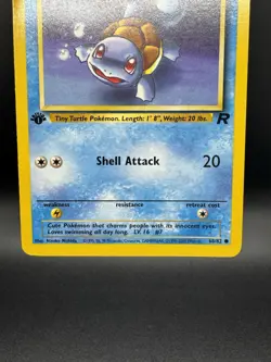 Pokemon TCG Squirtle Team Rocket 68/82 1st Edition Common Vintage WoTC LP - Image 4