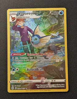 Pokemon TCG Vaporeon TG02/TG30 SWSH Trainer Gallery Brilliant Stars - Image 1