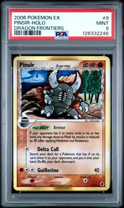 2006 POKEMON EX DRAGON FRONTIERS #9 PINSIR-HOLO PSA 9 - Image 1