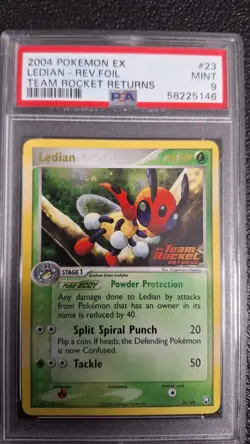 PSA 9 - Pokemon (2004) EN Team Rocket Returns Reverse Holo - Ledian #23/109 - Image 1