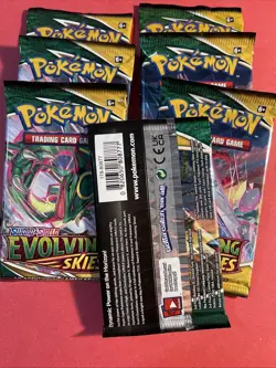 Pokemon TCG Factory Sealed Sword And Shield Evolving Skies Booster 7 Pack Lot - Image 2