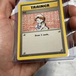 Trainer Bill 91/102 Pokemon TCG 1999 Base Set Unlimited Common Regular NM/MT Vtg - Image 2