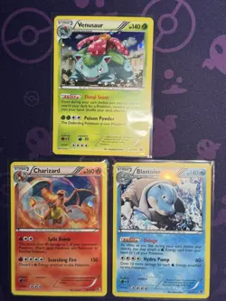 Charizard Blastoise Venusaur Trio Holo Black & White Series Pokemon TCG - Image 1