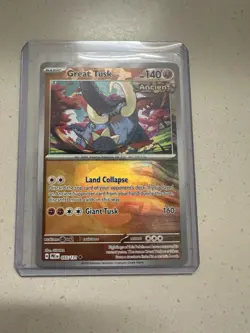 Pokemon TCG Great Tusk (Poke Ball Pattern) 055/131 Sv: Prismatic Evolutions Holo - Image 1