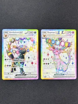 Pokemon Prismatic Evolutions SVP Umbreon ex 176 Espeon ex 175 Black Star Promos - Image 1