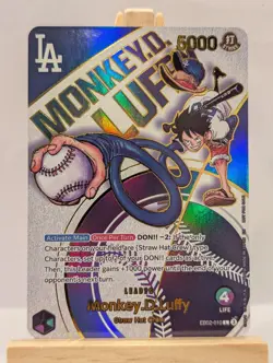 One Piece Card Game Monkey D Luffy La Lakers Proxy Card EB02-010 - Image 1