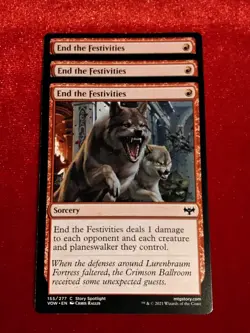MTG (x3) - End the Festivities - VOW 155/277 - Innistrad: Crimson Vow - Unplayed - Image 1