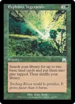 Explosive Vegetation x4 Onslaught MtG NM - Image 1