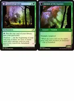 Autumnal Gloom / Ancient of the Equinox FOIL Shadows over Innistrad MtG NM - Image 1