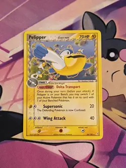 Pokemon Karte Pelipper 26/100 EX Crystal Guardians Set Pokemon Delta Species TCG - Image 1