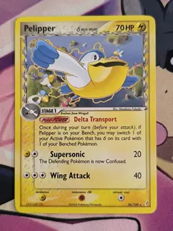 Pokemon Karte Pelipper 26/100 EX Crystal Guardians Set Pokemon Delta Species TCG - Image 2