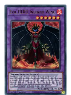 Yugioh Evil HERO Inferno Wing LDS3-EN027 Ultra Rare 1st Edition Near Mint - Image 1