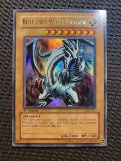 Blue-Eyes White Dragon Lob-001 1st Edition YuGiOh - American English - Image 1