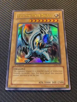 Blue-Eyes White Dragon Lob-001 1st Edition YuGiOh - American English - Image 3