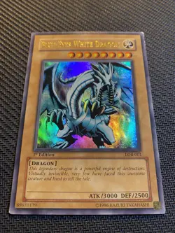 Blue-Eyes White Dragon Lob-001 1st Edition YuGiOh - American English - Image 4