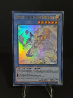Yugioh Saffira, Queen of Dragons DUEA-EN050 Ultra Rare 1st Ed LP - Image 1