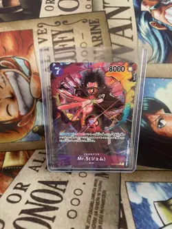 2023 One Piece Card Game Kingdoms of Intrigue Japanese Mr.5 GEM Alt Art OP04-072 - Image 1