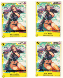 Set Of 4 Nico Robin OP07-104 500 Years in the Future One Piece Trading Card - Image 1
