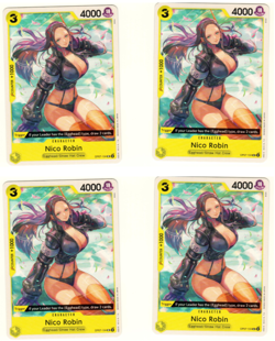Set Of 4 Nico Robin OP07-104 500 Years in the Future One Piece Trading Card - Image 3
