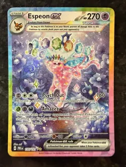 Pokemon TCG Espeon EX Prismatic Evolutions Holo Card 155/131 Near Mint Condition - Image 1