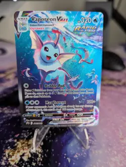 Pokemon Card TCG Vaporeon VMAX SWSH182 Sword & Shield Black Star Promo Holo NM - Image 1
