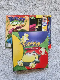 Pokemon Card Binder, W/50 Pages And 5 Pokemon Collector Magazines - Image 1