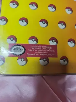 Vintage 1999 Pokemon Pikachu Meowth Trading Card 3 Ring Binder Plymouth 4077 - Image 4