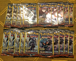 Lot of 20 Pokemon TCG Sun & Moon Burning Shadows 3 card Packs Complete Art Set! - Image 1