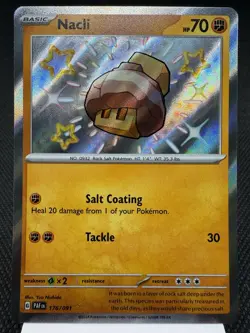 Nacli 176/091 - Shiny Holo Rare - Paldean Fates Pokemon Card MINT - Image 1