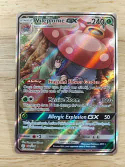 Vileplume GX 211/236 Cosmic Eclipse NM Full Art Ultra Rare Pokemon Card - Image 1