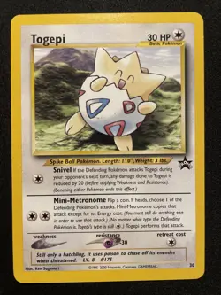 NM Pokemon TOGEPI Card BLACK STAR PROMO Set #30 Wizards of the Coast - Image 1